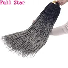 Полная звездообразная коробка косички 3 S синтетические косички для наращивания накладные волосы Омбре черный подделка розовый цвет волос 1 упак./лот 22 дюйма для женщин