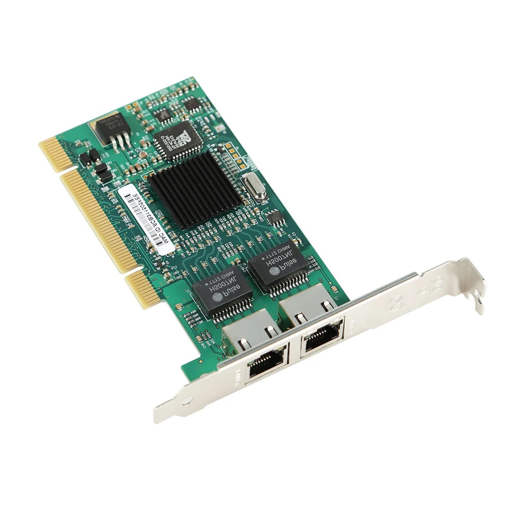 82546 чип PCI двойной порт RJ45 Ethernet PCI настольный адаптер карты