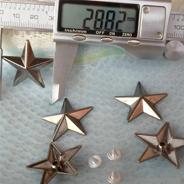 20 компл./упак. 14/20/28 mmgold, с заклепками в виде звезд, горячая Распродажа цинковый сплав покрытие с открытым концом чехол для iPhone X/iphone платье/шляпка с заклепками декоративные с заклепками золотого цвета H-12
