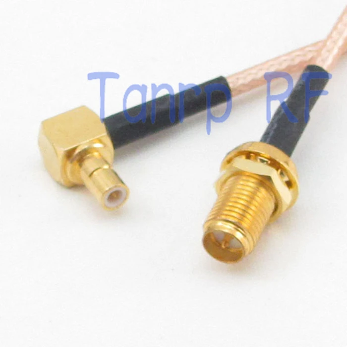 

50CM Pigtail coaxial jumper cable RG316 extension cord 20in RP SMA female to SMB male right angle 90 RF adapter connector