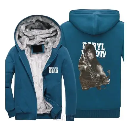 style6 Ходячий мертвец Дэрил худи Диксона толстые толстовки на молнии для мужчин и женщин зимнее пальто размер high высокое качество - Цвет: style6