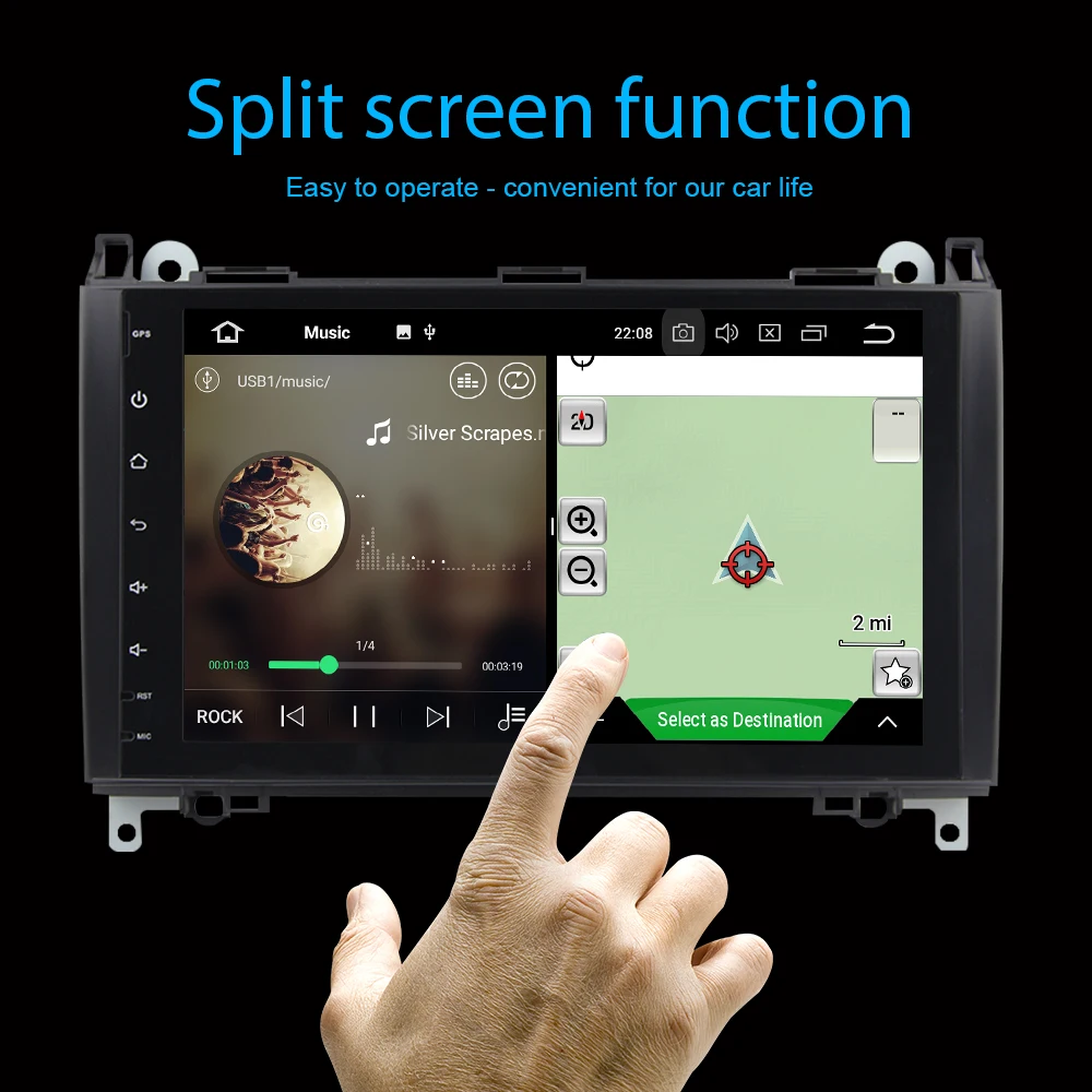 Eunavi 2 Din Android 9,0 автомобильный DVD мультимедийный плеер для Benz Sprinter Vito W169 W245 W469 W639 B200 радио головное устройство gps стерео