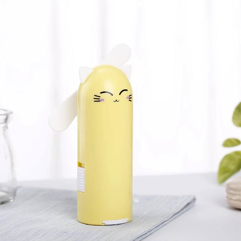 Вентилятор милый Meng Pet вентилятор usb зарядка настольный мини-вентилятор креативный мультфильм ручной Желтый, красивый и элегантный милый