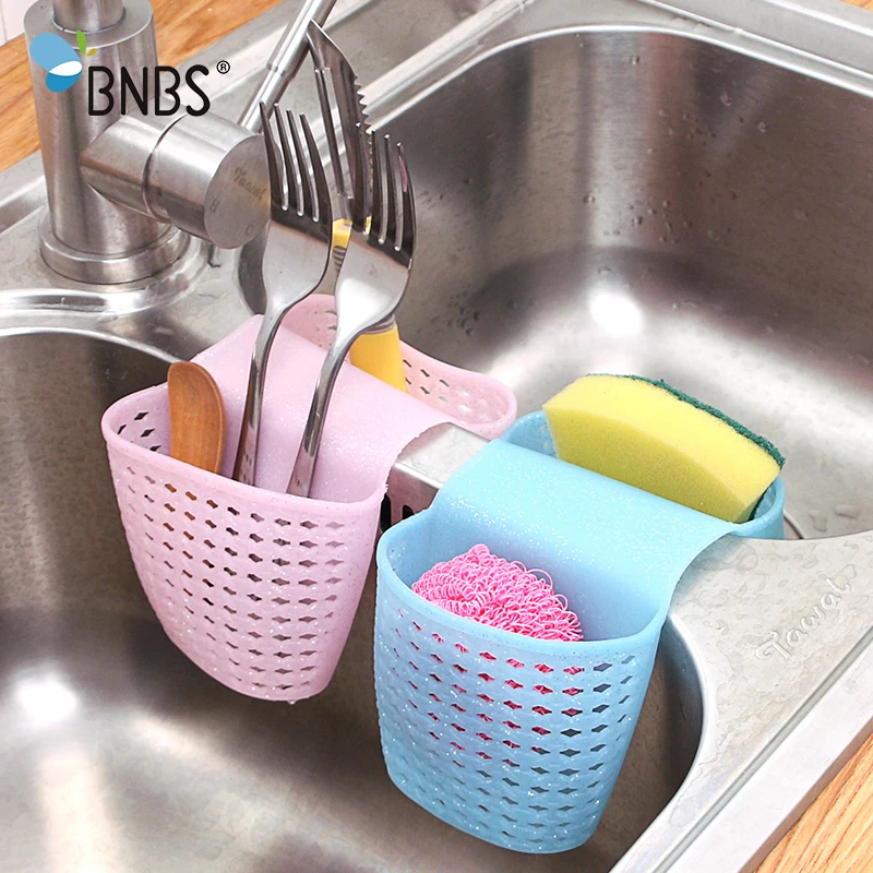 BNBS Kitchen Sponge Drain Holder Wheat Fiber Sponge Storage Rack Basket Wash Cloth Or Bathroom Soap Shelf Organizer Accessories