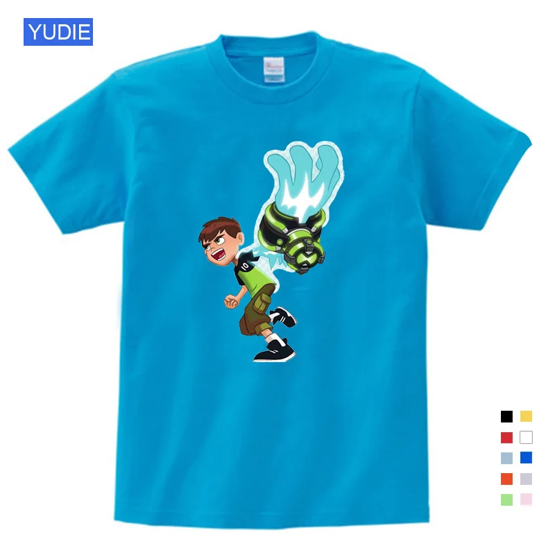 Лучшие Продавцы Omnitrix Ben 10, Детская рубашка, футболка Топы для маленьких мальчиков, летние топы для мальчиков и девочек с рисунком из аниме, YUDIE
