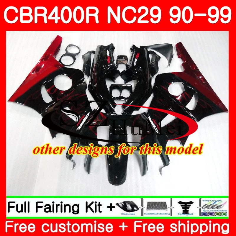 NC29 для HONDA CBR 400RR 400 CBR400RR 94 95 96 97 98 99 122SH14 NC23 CBR400RR red 1994 1995 1996 1997 1998 1999 обтекатель