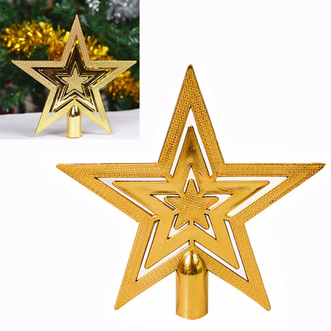 New Christmas Star Tree Topper Home Party Holiday Xmas Ornament Decoration Gift