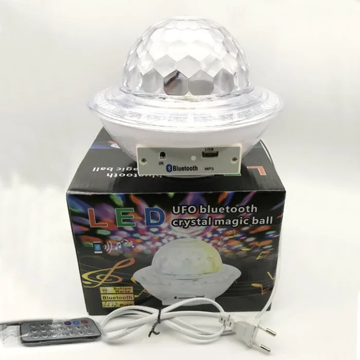 Bluetooth динамик хрустальный шар сценический светильник 15 Вт Музыка RGB светодиодный сценический эффект освещение дискотека свет Вечерние огни DIY украшения