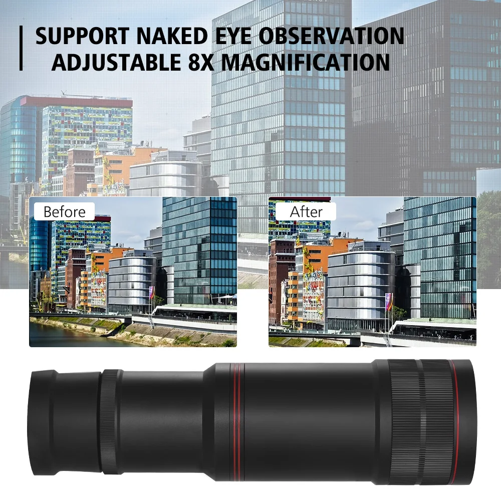 Цифровая видеокамера телефото линза для камеры Prime Lens дальний телескоп 8-кратное увеличение ручной фокусировки для 37 мм крепление DV camera s