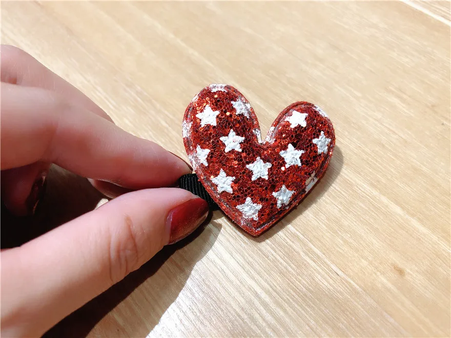 Бутик 20 шт/4C модные милые блестящие шпильки с сердечками Твердые Мини заколки для