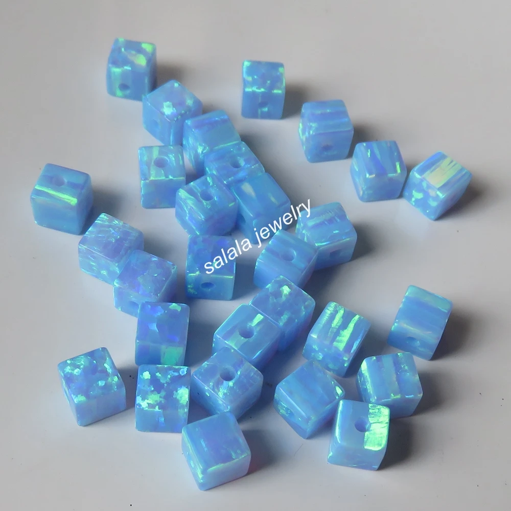 50 шт./лот 5 мм Cube огненный опал Бусины синтетический пробурено CUBE и Площади Опал Бусины для опал Цепочки и ожерелья