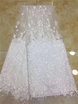 

2018 high quality african lace fabric royal blue french lace fabric gold sequin fabric white apricot nigerian lace fabrics white