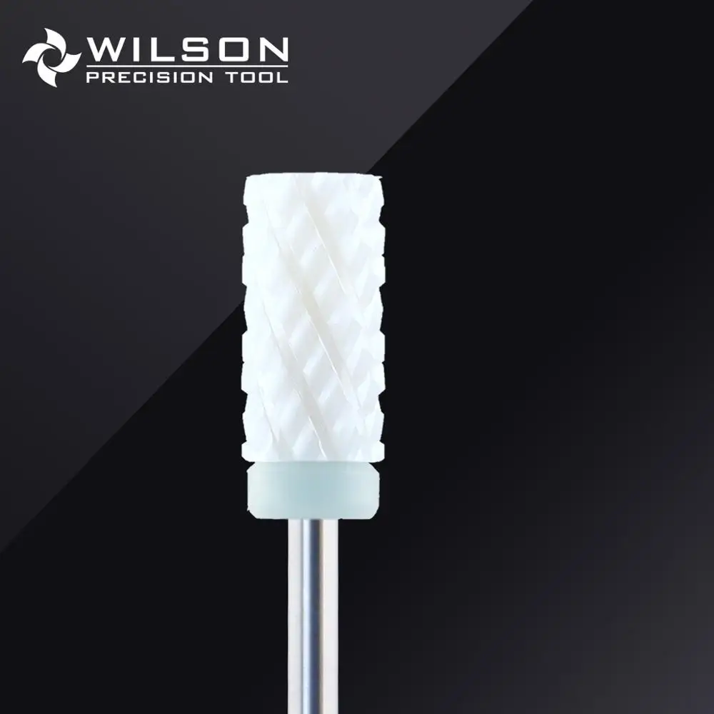 1pcs 4XCoarse White Белый керамический сверло для ногтей-большая цилиндрическая фреза-4XC(6100077)-стандартная рукоятка - Цвет: 1pcs 4XCoarse White