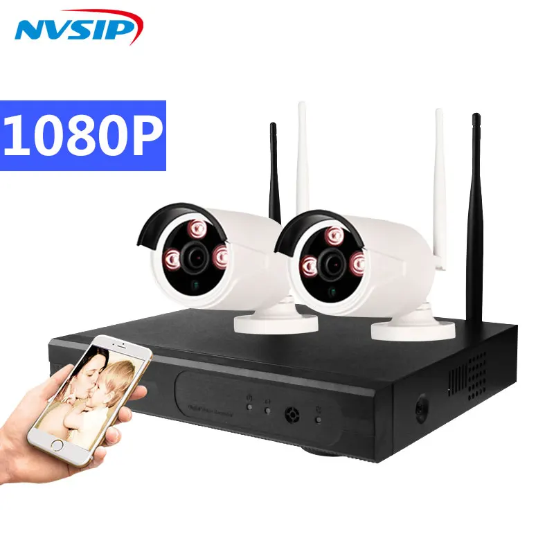 Камера видеонаблюдения 4 канала Wi Fi беспроводная NVR 2 шт. 960P HD IP 1 3 МП для улицы