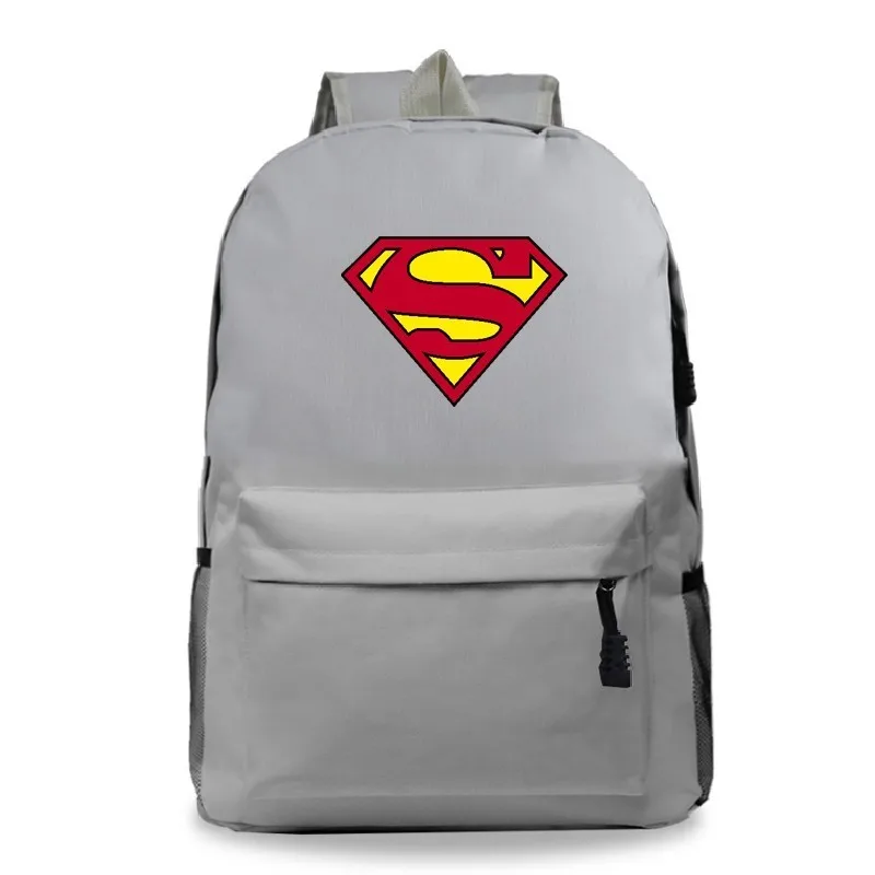 Серия супергероев Sac a Dos DC Comic Superman 4 рюкзак для ноутбука женский Mochila Mujer дорожный рюкзак на плечо мужская парусиновая школьная сумка - Цвет: 6