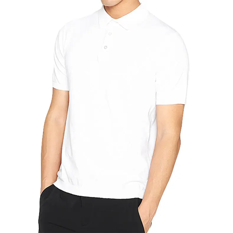 2018 Summer Style Polos Men Sweaters 100% Cotton Knitted Basic Short Pullovers Male Tees Top Plus Size 4XL Muls Brand Breathable-4