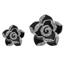 2 шт. автомобильный парфюм воздушный зажим для Освежителя Алмазный цветок автомобильный вентиляционный парфюм Кондиционер автомобильный освежитель твердые духи черный