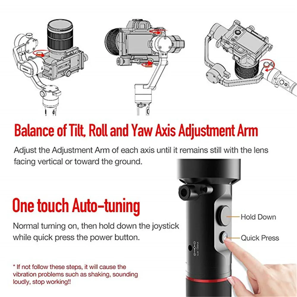 MOZA Aircross 3 оси ручной Gimbal стабилизатор до 1,8 кг DSLR беззеркальных Камера S ony A6000 RX100 A7 серии Пана GH5 GH4