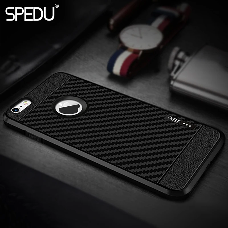 

SPEDU Phone case silicone For iphone x 7 6 6s 8 X Plus 5 5s SE TPU case luxury Cover For Apple iphone7 Anti-knock Back cover