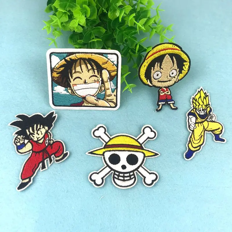 Dragonball Z сагас Гоку Супер saiyan гладить на нашивки одна деталь Вышитые мультфильм значки с животными ткань интимные аксессуары
