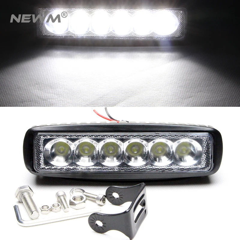 

6INCH 18W MINI LED BAR 12V LED WORK LIGHT SPOT FLOOD FOG LAMP FOR OFF ROAD BOAT TRUCK ATV 4x4 LED DAY LIGHT