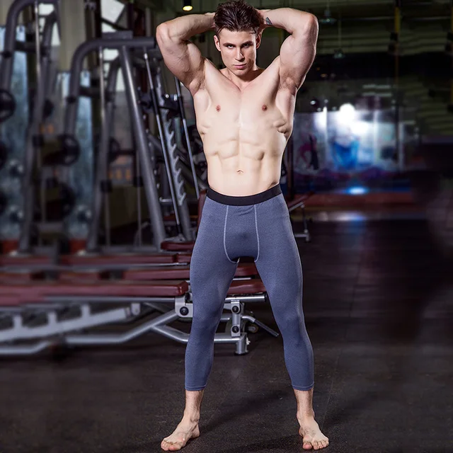 Yuerlian US Local Delivery 3 PCS Gym 3/4 Leggings Men