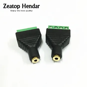 

100Pcs Video AV Balun 2.5mm 4Pole Stereo Female to AV Screw Terminal Stereo Jack 2.5mm Female 4Pin Terminal Block Plug Connector