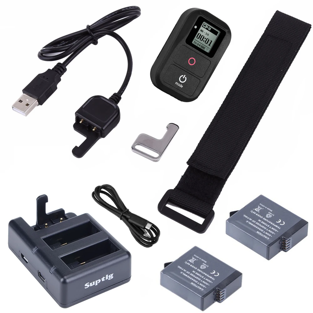 Для GoPro Hero 6 5 пульт дистанционного управления и AHDBT-501 батарея 3 слота зарядное устройство ж/водонепроницаемый WiFi Пульт дистанционного управления аксессуары для GoPro Hero 5/6