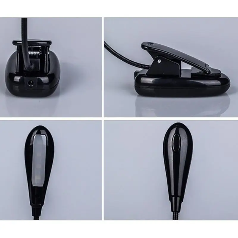 Hobbylan 5V Читальная лампа USB перезаряжаемая и гибкая Ночная зажим для стола с подставкой музыкальная лампа со стойкой