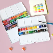 Кисти для акварели Краски набор 12/24/36/48 Цвета водонепроницаемого материала; Водонепроницаемая Цвет Краски воды Цвет для татуажа, пигмент для мануального татуажа Acuarelas Profesionales художественных