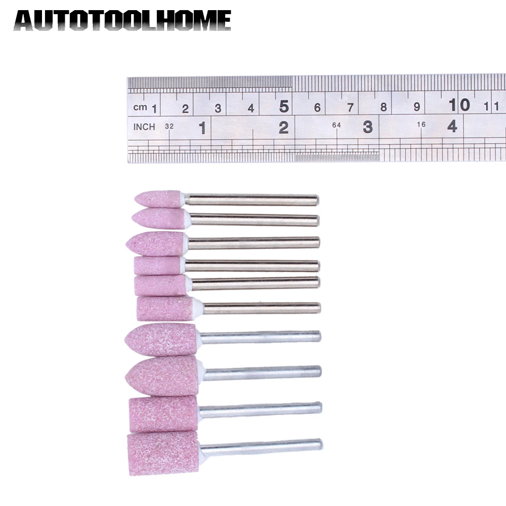 AUTOTOOLHOME 10 шт. абразивный монтажный камень цилиндрический для Dremel 3000 4000