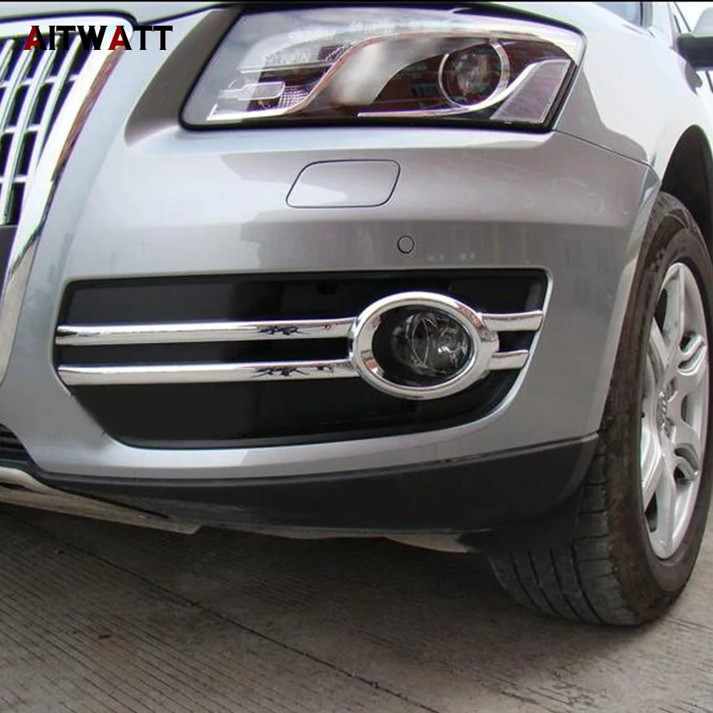 Снаружи ABS хром передняя Foglight КРЫШКА ДЛЯ Audi Q5 2009 2010 2011 2012 головной свет лампы кадров автомобильные аксессуары 2 шт. AITWATT