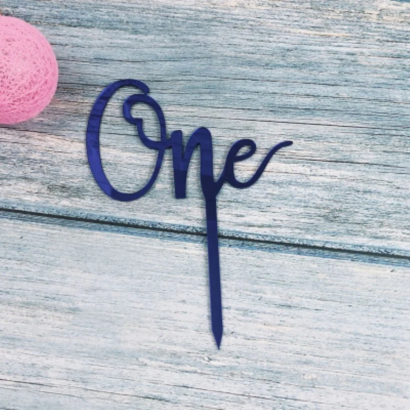 1 шт. детский зеркальный топик для торта на день рождения украшенный розовым