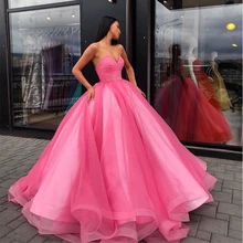 Розовое Пышное Бальное платье принцессы, милое бальное платье, торжественное вечернее платье, милое длинное платье, Vestido De Quinceanera, 16