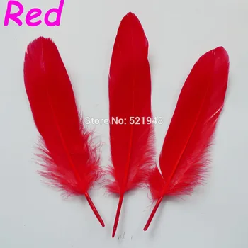 

1000Pcs Red DIY Natural Fluffy goose Feathers home Christmas Cosplay decoration clothing shoes hat accessories 5-8