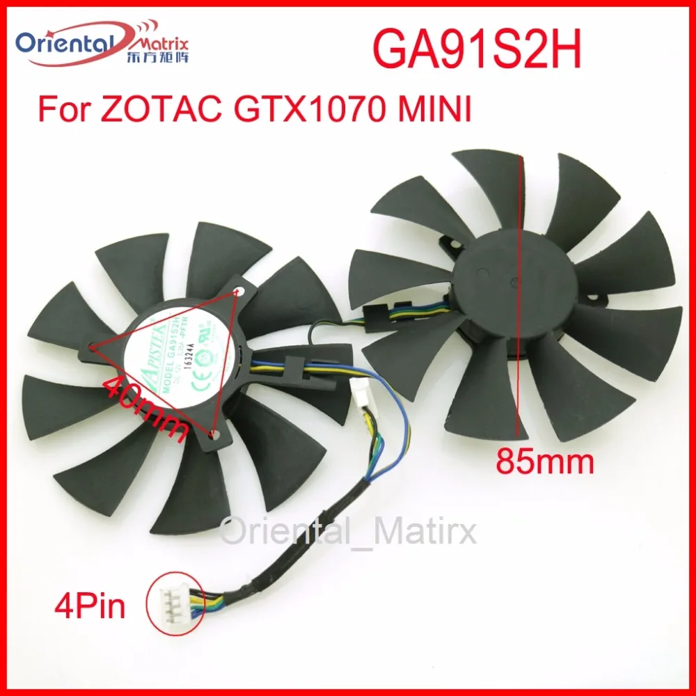 Бесплатная доставка 2 шт./лот GA91S2H 12 В 0 35 а 40*40*40 мм 4 контакта 85 VGA вентилятор для ZOTAC