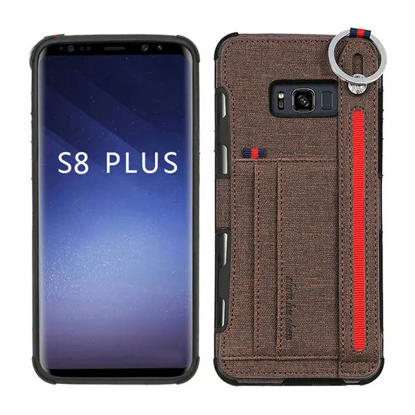 Парусиновый Кожаный чехол Чехол для samsung Galaxy S10 S8 S9 плюс S10e ремешок мульти Слои кармашек для карточек кожаный чехол для samsung Note 9 8 - Цвет: Brown