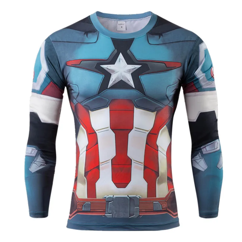 

2016 Hot Sale 3 D Printing T-shirt Captain America Civil War Man Surprise The Avengers Giant To Join Fitness Clothing Men