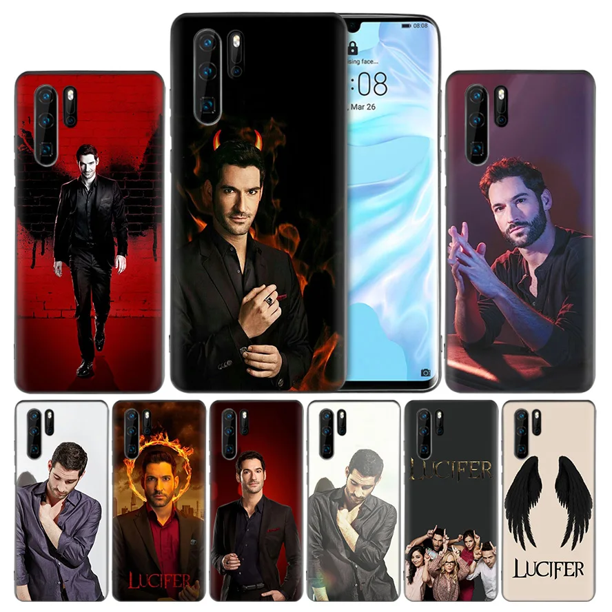 

American TV Lucifer Silicone Case Cover for Huawei Mate 20 10 P30 P20 P10 Lite Pro P Smart Plus 2019 Enjoy 9S 9E Nova 4E