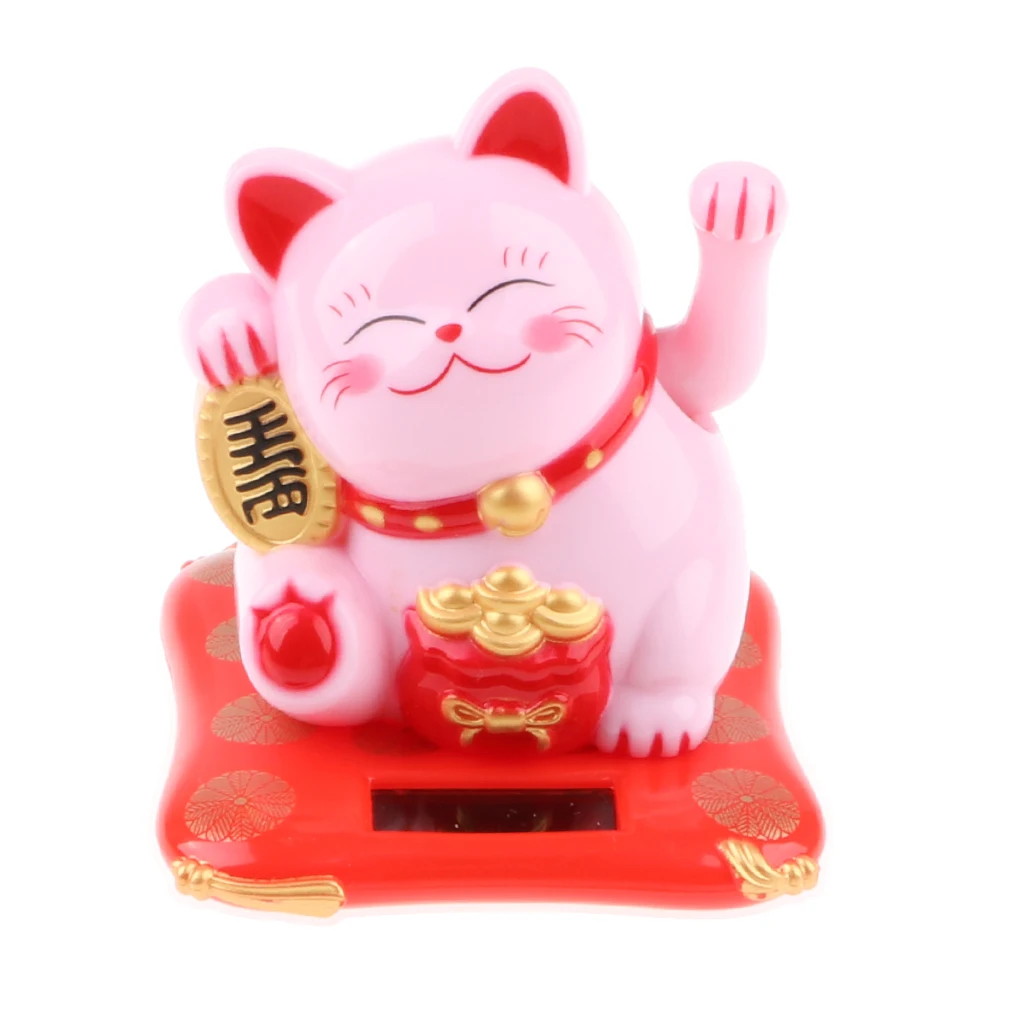 Пластик Манеки Неко модель, дрожа руками рисунок Lucky Cat автомобиль орнамент офис Декор