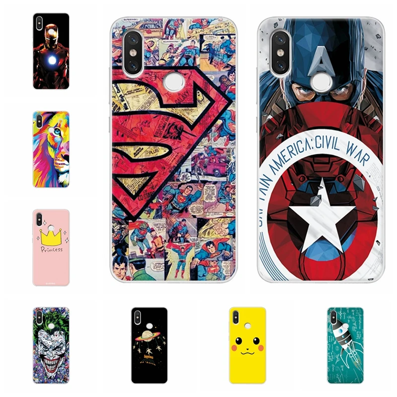 Captain America Phone Case For Xiaomi Redmi Note 5 Pro Ample Cute Flowers Soft Silicone Cover Cases Coque |