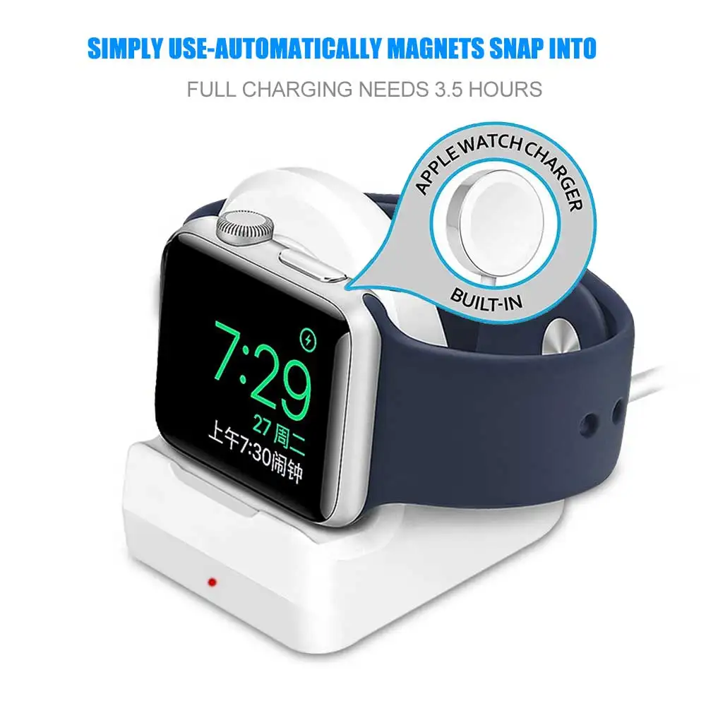 ل IWatch شاحن حامل منضدة حوض حامل شحن فعالة صالح أبل ووتش سلسلة 3/سلسلة 2/سلسلة 1 /سلسلة 4