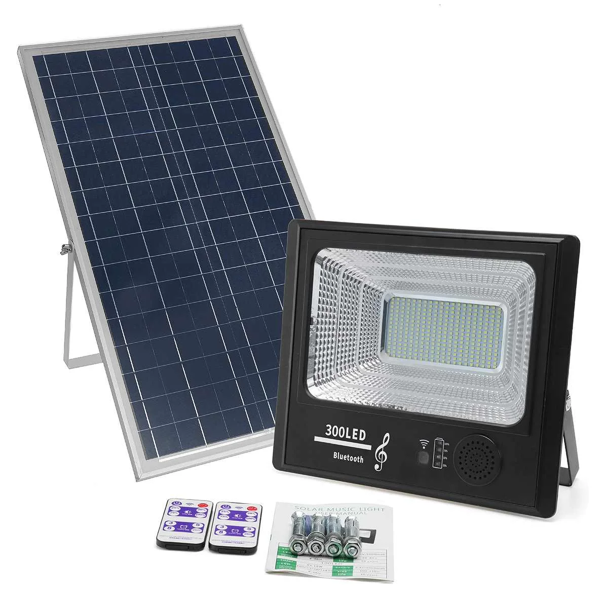 50/100/192/300 светодиодный солнечный Мощность 50 W/100 W/200 W/300 Вт для слушания музыки потолочные светильник bluetooth Динамик напольный светильник IP67 Водонепроницаемый энергосберегающие лампы - Испускаемый цвет: 300 LED