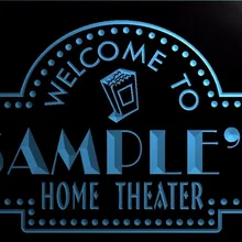 TM009 для персонализированного названия дома Театр бар светодиодный неоновые световые знаки