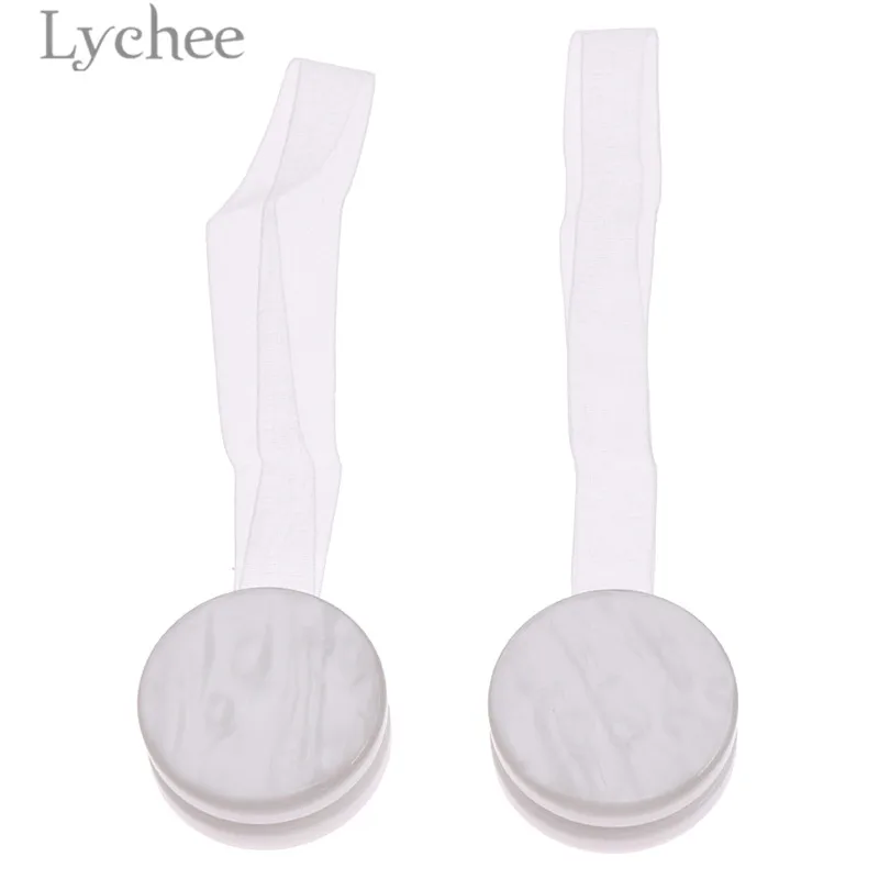 Lychee Life, 1 пара, чистый белый, Круглый, для штор, галстук, пряжки, магнитные, для штор, подхваты, для дома, для штор, s, аксессуары