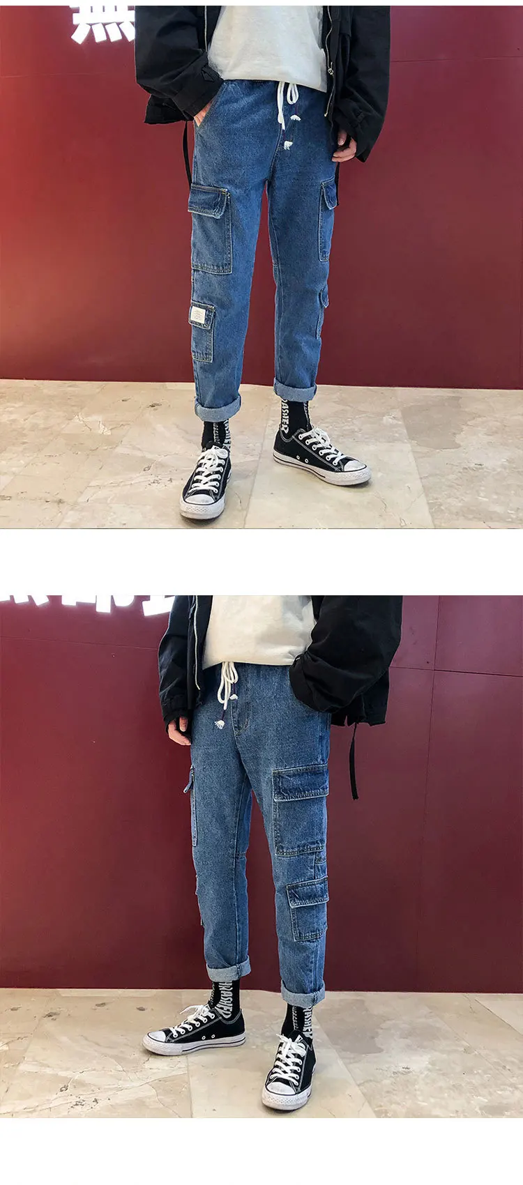 jeans preto azul cor biker denim calças