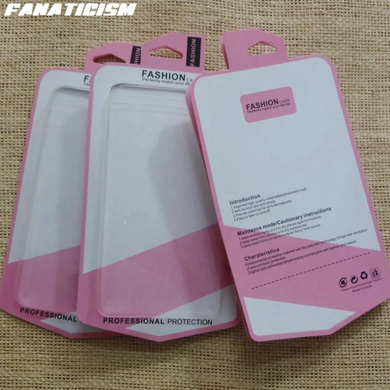 Fanaticism Universal Retail Packaging PVC Plastic Blister Box Package For iPhone 7 6s SE Samsung Xiaomi Phone Case 100 pcs/lot