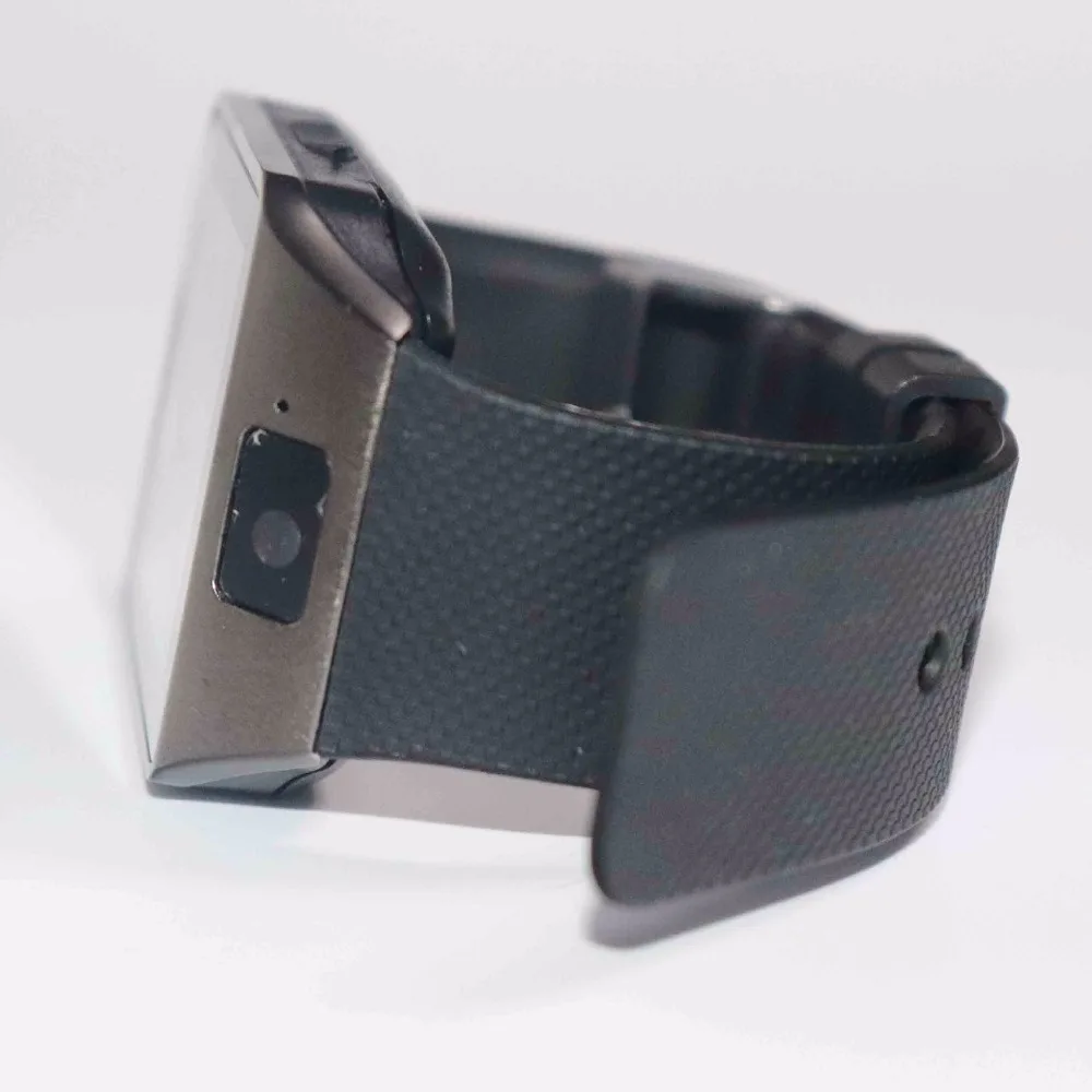Мужские Смарт-часы с sim-картой, Bluetooth Слот, подключение сообщений, Android телефон лучше, чем Smartwatch DZ09 - Цвет: Черный
