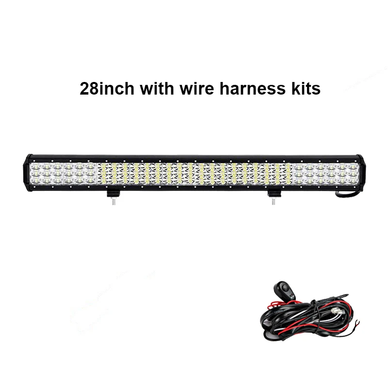 Oslamp " 20" 2" 28" 1" 31" led свет работы для лодки внедорожник ATV пикап 3 ряд прямой свет бар offroad вождения свет бар - Цвет: 1pc 28 inch