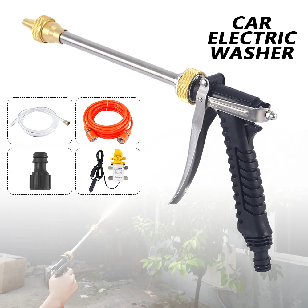 High-pressure Car Wash Electric Car Washing Machine Pump Set Portable Automatic Car Wash Set with Car Charger